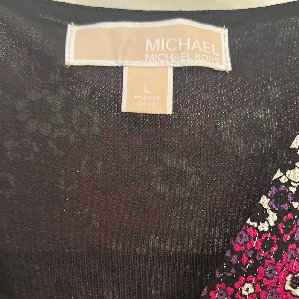 Floral Michael Kors V-Neck Dress - Picture 3 of 12